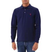 Navy Stretch Polo Slim Fit