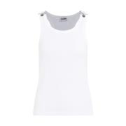 Hvid Ribbet Tank Top