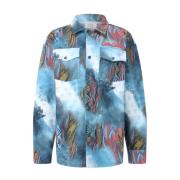 Print Overshirt med Klassiske Detaljer