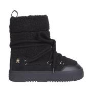 Sort Shearling Ankel Snowboot