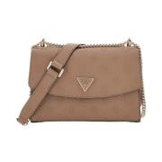 Konvertibel Mørk Taupe Crossbody Taske