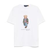 Hvid Polo Bear Print T-shirt