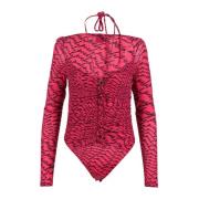 Elegant Pink Style Bodysuit