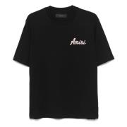 Sort Crew Neck T-shirt med Logo