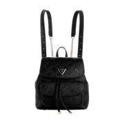 Konvertibel Sort Crossbody Taske Deesa Logo