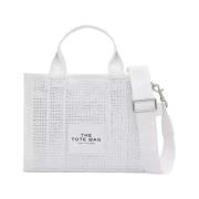 Hvid Crystal Canvas Lille Tote Taske