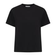 Marine Sort Bomuld Rund Hals T-shirt