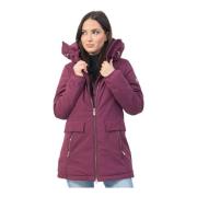 Bordeaux Softshell Frakke med Høj Krave