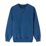 Marineblå Bomuld Boxy Sweatshirt