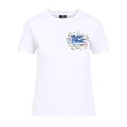 Hvid Pegaso Logo T-shirt