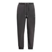 Sporty Sort Herre Sweatpants med Elastisk Talje