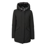 Arktisk Parka i Sort Nylon