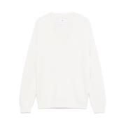 Hvid Uld Fiskerstrik Sweater