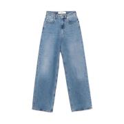 Blå Denim Wide Leg Jeans