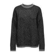 Blød Strikket Mock Neck Sweater