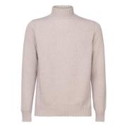 Højhalset Beige Sweater