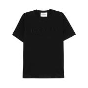 Sort Crew Neck T-shirt Korte Ærmer