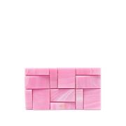 Fuchsia Pink Foldover Clutch Taske