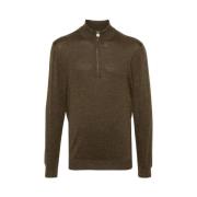 Grøn Mélange High-Neck Jumper