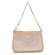 Elegant Crossbody Taske med Gnistrerende Sten