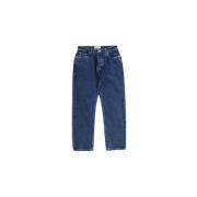 Blå Denim Straight Leg Jeans