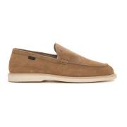 Suede Loafer med Logo Tunge