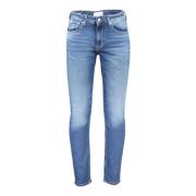 Slim Taper Denim Jeans Blå