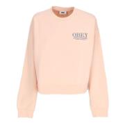 Peach Parfait Crewneck Sweatshirt med Broderi