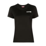 Sort Logo Bomuld T-shirt Kvinder