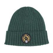 Ribbet Manchet Beanie Hat Grøn