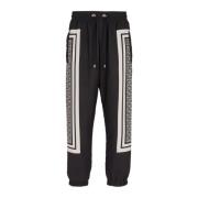 Monogrammed Scarf Joggers