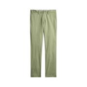 Stretch Chino Bukser med Logo Broderi