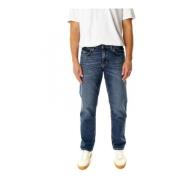 Mid Waist Tapered Fit Jeans