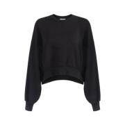 Sort Bomuld Langærmet Sweater