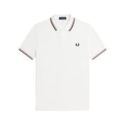 Hvid Twin Tipped Polo Skjorte