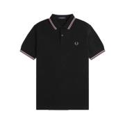 Sort Twin Tipped Polo Skjorte