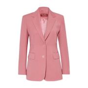 Uld satin crêpe blazer Lyserød