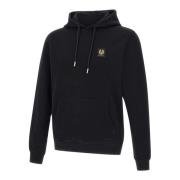 Sort Bomuldsfleece Sweatshirt med Hætte