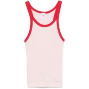 Lyserød Scoop Neck Racerback Tank Top