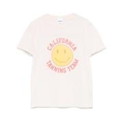 Smiley Face Print Crew Neck T-shirt