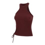 Bordeaux Ribstrikket Top