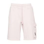 Himmelsk Pink Diagonal Fleece Cargo Shorts