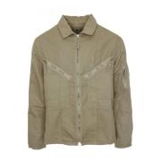 Zip-Up Overshirt med Asymmetriske Lommer