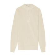 Half Zip Sweater i Ivory