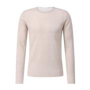 Linned Pullover Klassisk Rund Hals