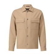 Uld Overshirt med Klassiske Detaljer