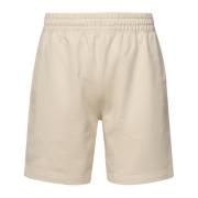 Terry-effekt bomuldsshorts med checkdesign