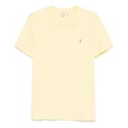 Broderet Slim Fit Bomulds T-shirt