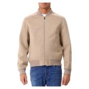 Beige Wool Bomber Jakke Mick