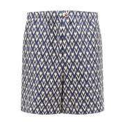 Linned Bermuda Shorts med V-motiv